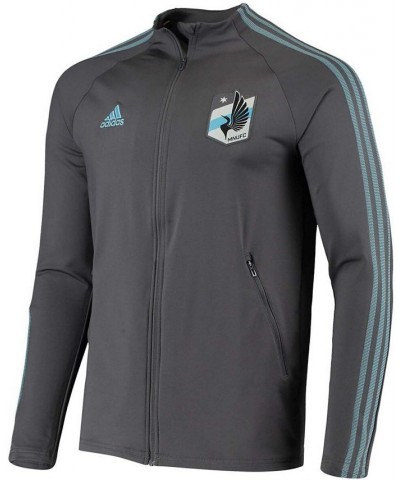 Men's Gray Minnesota United FC 2020 On-Field Anthem Full-Zip Jacket $49.39 Jackets