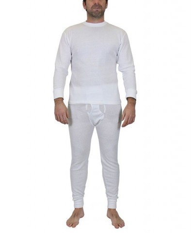 Men's Winter Thermal Top and Bottom, 2 Piece Set White $21.07 Undershirt