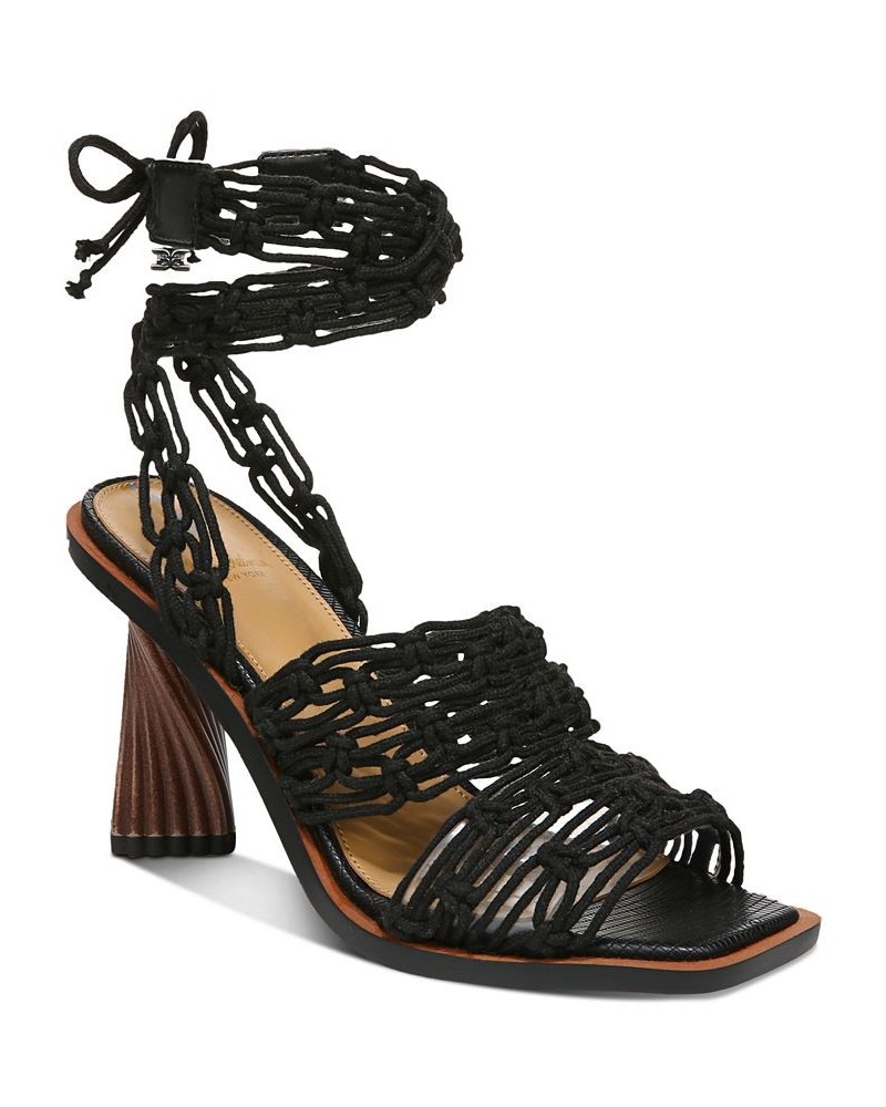 Women's Harleigh Ankle-Tie High-Heel Sandals Black $66.30 Shoes