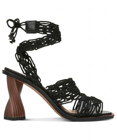 Women's Harleigh Ankle-Tie High-Heel Sandals Black $66.30 Shoes