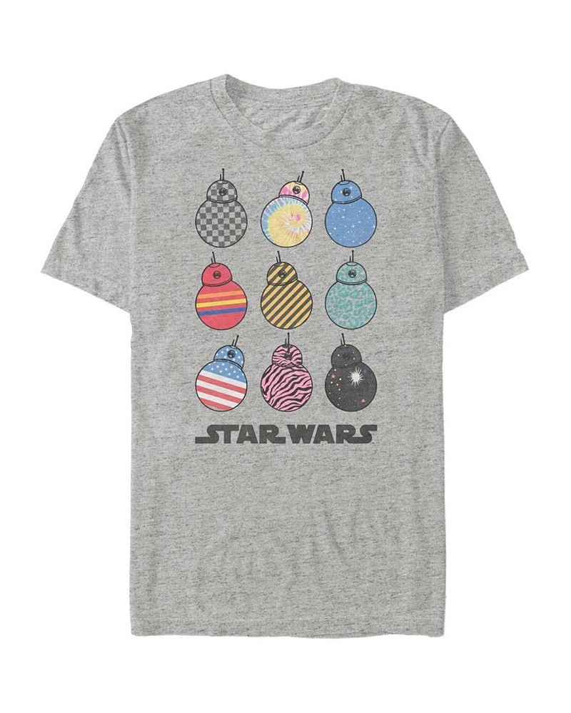 Star Wars Men's Rise of Skywalker Crazy BB-8's T-shirt Gray $15.05 T-Shirts