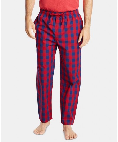 Men's Cotton Plaid Pajama Pants Pink $12.67 Pajama