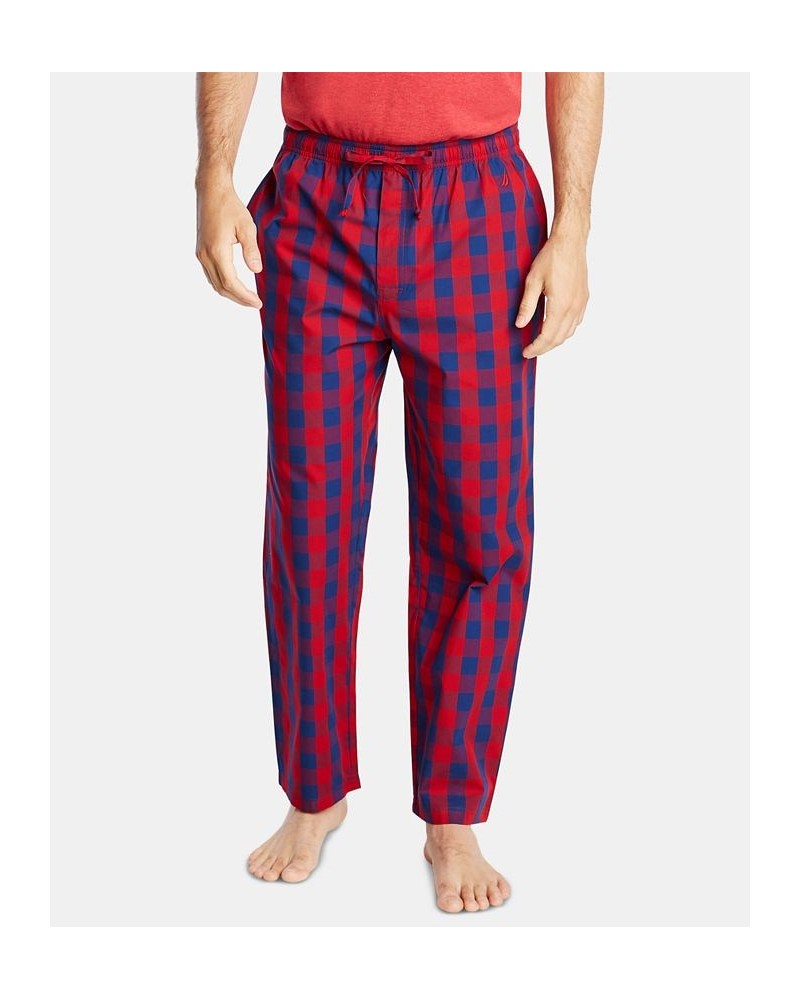 Men's Cotton Plaid Pajama Pants Pink $12.67 Pajama