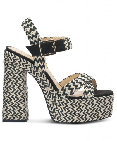 Brycen Ankle-Strap Slingback Espadrille Platform Sandals Multi $45.15 Shoes