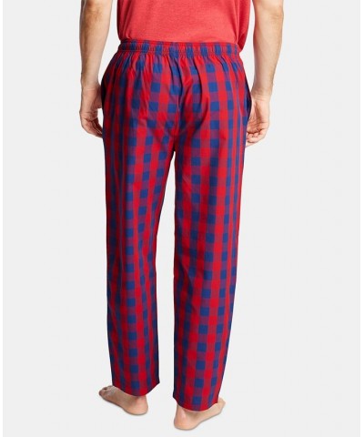 Men's Cotton Plaid Pajama Pants Pink $12.67 Pajama