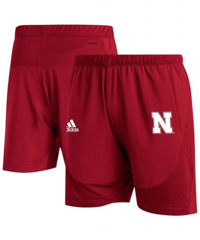 Men's Big and Tall Scarlet Nebraska Huskers 2021 Sideline Aeroready Training Shorts $27.72 Shorts