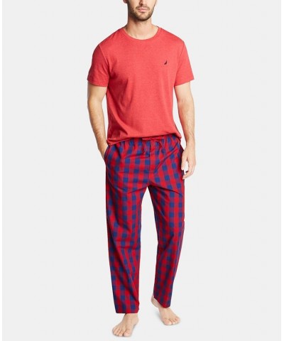 Men's Cotton Plaid Pajama Pants Pink $12.67 Pajama